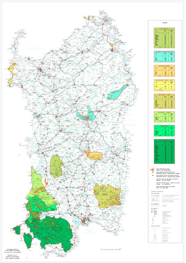 Parco Geominerario Storico e Ambientale della Sardegna: Carta PGSA base