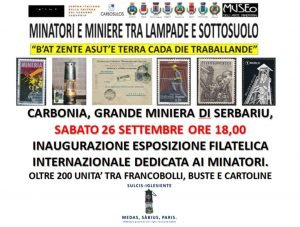 Mostra filatelica Minatori e miniere tra lampade e sottosuolo