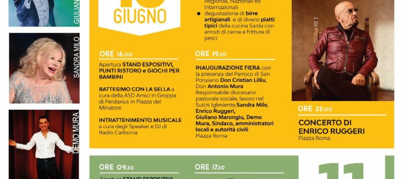 10 e 11 Giugno 2023 - Scopri Carbonia in occasione della fiera Il Sulcis Iglesiente Espone! L’evento, organizzato dal Consorzio Fieristico Sulcitano, coinvolgerà oltre 300 espositori provenienti da tutta la Sardegna, che mostreranno le eccellenze della tradizione artigiana e gastronomica locale. Il Sulcis Iglesiente Espone non è solo una fiera: è una grande festa che celebra la cultura e l’accoglienza del territorio con spettacoli, musica, danze e folklore. I visitatori potranno assistere a spettacoli dal vivo di artisti locali e nazionali, degustare le prelibatezze gastronomiche del Sulcis Iglesiente, immergersi nella cultura e nelle tradizioni locali. Partecipando a Il Sulcis Iglesiente Espone, potranno scoprire le bellezze e le tradizioni del Sulcis Iglesiente, incontrare produttori locali e fare nuove esperienze culturali. L’evento si distingue per la qualità dell’organizzazione e la cura dei dettagli, offrendo una esperienza indimenticabile per i visitatori. E perchè non approfittare della fiera per scoprire i siti culturali della città? Il Museo del Carbone è aperto dalle 10 alle 18, con chiusura della biglietteria alle 17 e visite guidate ad orari prefissati, prenotabili al nr. 0781 62727 oppure su www.museodelcarbone.it al tasto "BookNow" o "Prenota". Le visite guidate si svolgono in sottosuolo e sala argani e durano circa 1 ora. Il museo è visitabile in autonomia, incluso nel biglietto. Inoltre, acquistando il Biglietto Unico da €15 (validità 2 mesi) è possibile visitare i 4 siti culturali della città: Museo del Carbone, Museo Paleontologico PAS, Parco Archeologico di Monte Sirai, Museo Archeologico. Scopri di più sulla visita qui Scopri il programma della manifestazione